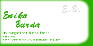 eniko burda business card